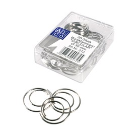 'Alco-Albert 272 Nickel-Plated Round Circular Paperclips, Diameter 30 mm Pack of 25