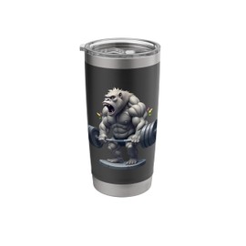 Gorilla Weightlifting Powerlifting Beast Gym Gear Workout Stainless Steel Insulated Tumbler