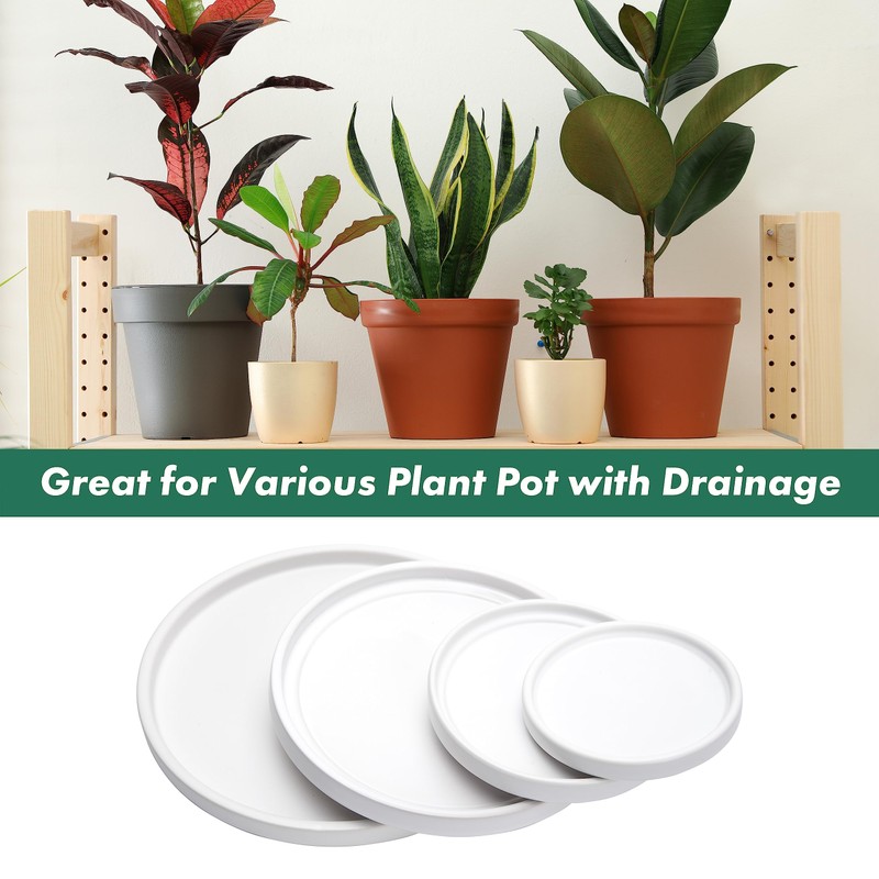 D'vine Dev Modern Round 6 Inch Ceramic Plant Pot Saucer,