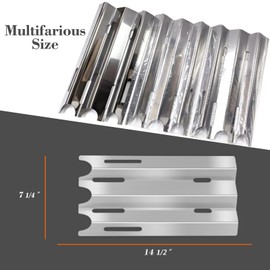 14.5"x7.25" Stainless Steel BBQ Heat Plate Shield Tent Diffuser Deflector Replacement for Vermont Castings CF9030/50/VM450, Jenn-Air JA460/JA580, Great Outdoors TG475-2 Gas Grills - VCHP1 Part