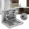 Pomya Corner Floor Drain, L Shaped, Stainless Steel, Silver, Rustproof,