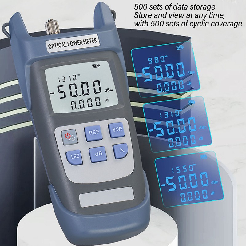 Optical Fiber Power Meter ‑50 To +26dbm 10 Wavelengths 2.5mm