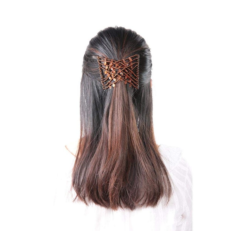 Peine Elástico Doble Clip, Peinetas para el cabello de las