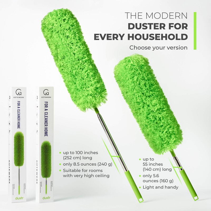 Extendable Microfiber Feather Duster, Feather Dusters for Cleaning, Ceiling Fan