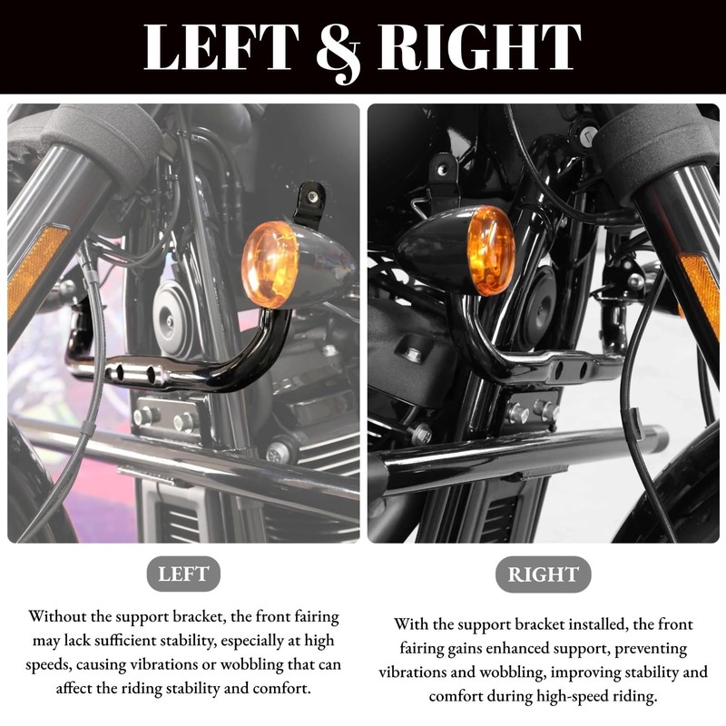 AC-MTORC Front Fairing Lower Support Bracket for Harley Low Rider