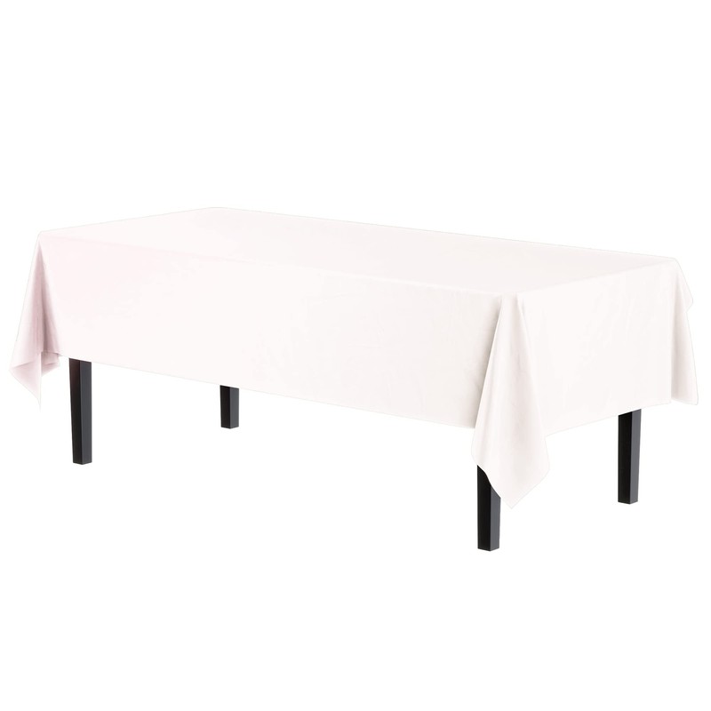 Party Solids 6-Pack Premium Plastic Tablecloth 54in. x 108in. Rectangle