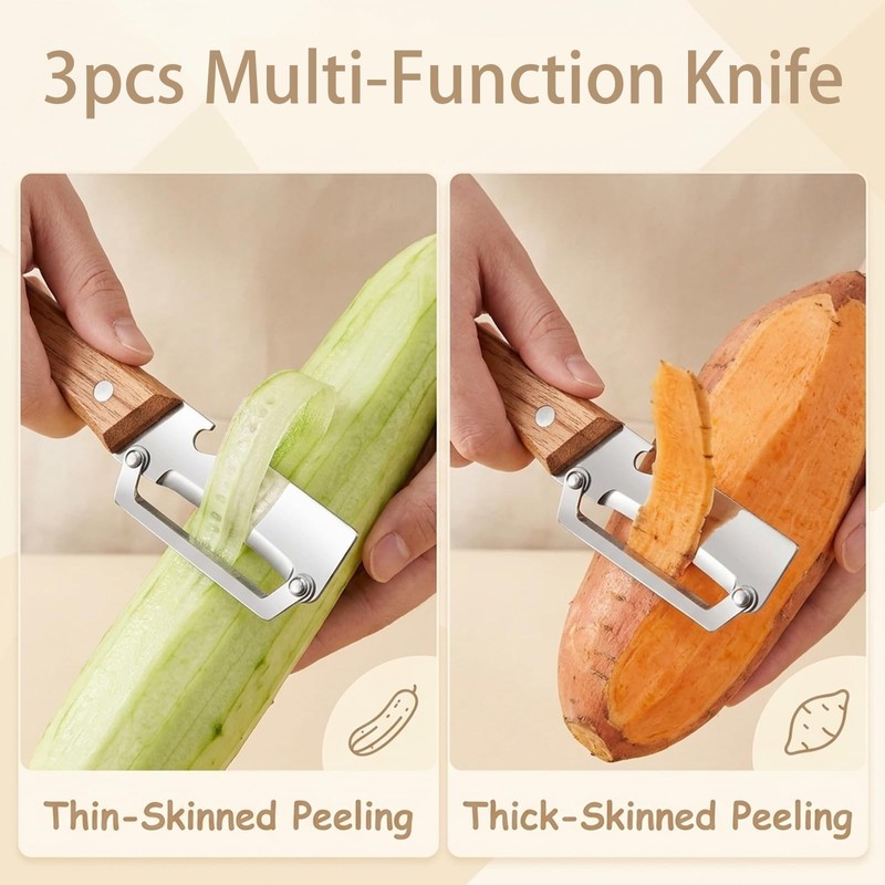 3pcs Potato Peeler, Kitchen Peeler and Vegetable Peeler, Easy Peelers