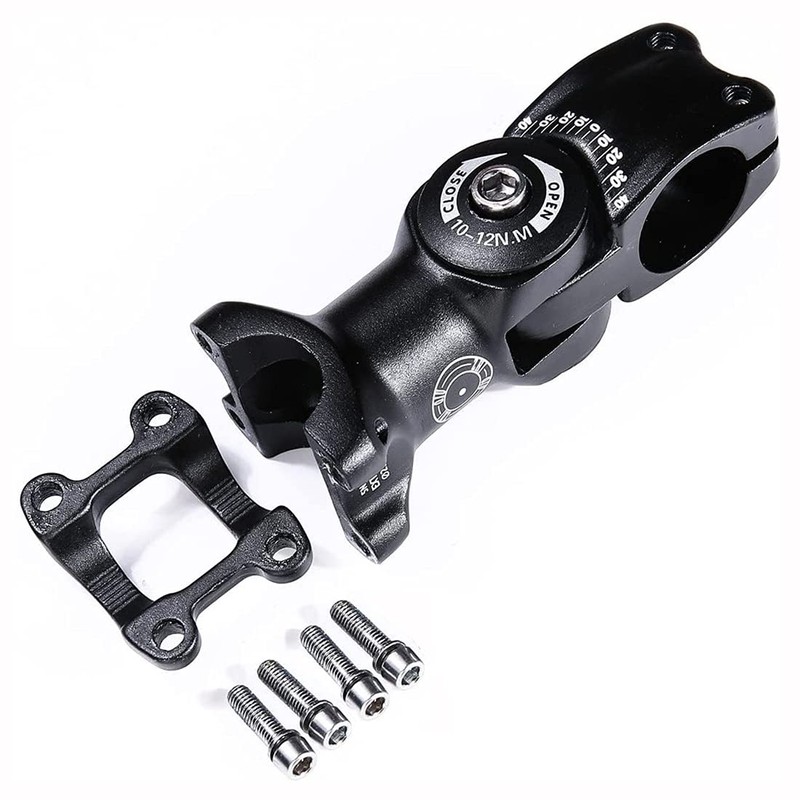 ANCLLO Adjustable Bike Stem ±60 degree 25.4mm Adjustable Mountain Bike