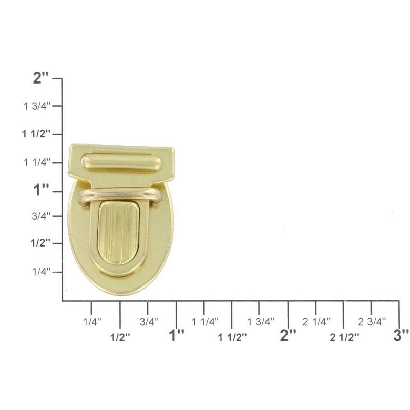 Buckleguy.com T3016 Natural Brass, Tuck Lock, Solid Brass-LL