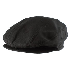Morehats Plain Newsboy Cap Gatsby Golf Hat - Black (Large)