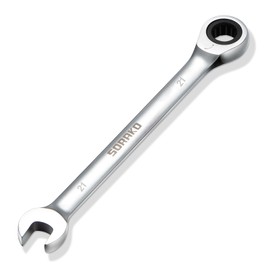 SORAKO Ratchet Spanner 21 mm, Combination Spanner Fixed Head Ratchet Spanner Combination Wrench
