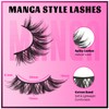 Veleasha Lashes Kit Manga Lashes Soft Eyelashes Wispy Eye Lash