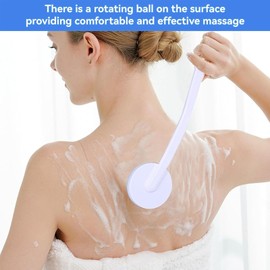 Body Scrubber for Shower, Body Bath Massage,15 in Lengthen Long Handle Body Brush, Massage Can Produce Rich Foam, Long Handle Back Scrubber for Women&Men
