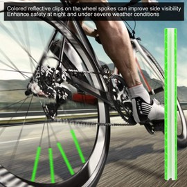Lybunair 48Pcs Bike Spoke Reflectors Bike Reflective Clips Warning Spoke Light Covers - 360° Visibility - for Road Mountain Bikes