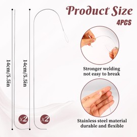 4PCS Bead Spinner Needles, 2 Sizes of Big Eye Beading Needles for Bead Spinner, Suitable for Bracelet Necklace Jewelry Making (5.5In and 4.5In)