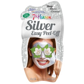 7th Heaven Silver Easy Peel Off Face Mask with Powered Smithsonite, Pressed Orchid and Crushed Violet for a Deep Micro Cleanse, Ideal for Normal, Combo and Oily Skin