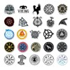 50 Pcs Viking Stickers,Norse Graffiti Stickers,Runic Compass Vinyl Waterproof Sticker