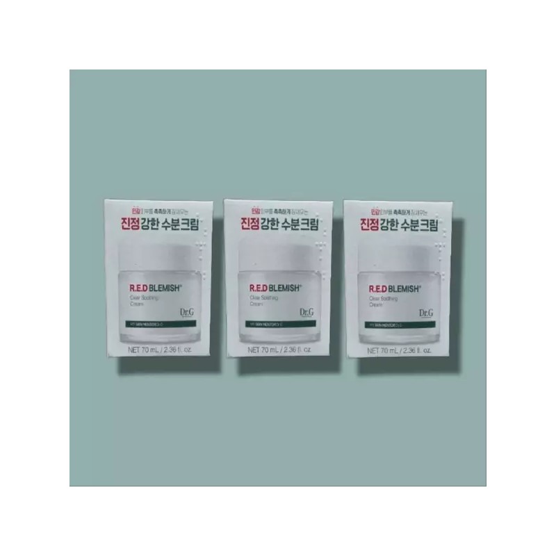 Dr.G 닥터지 레드 블레미쉬 클리어 수딩 크림 70ml 3개 Dr.