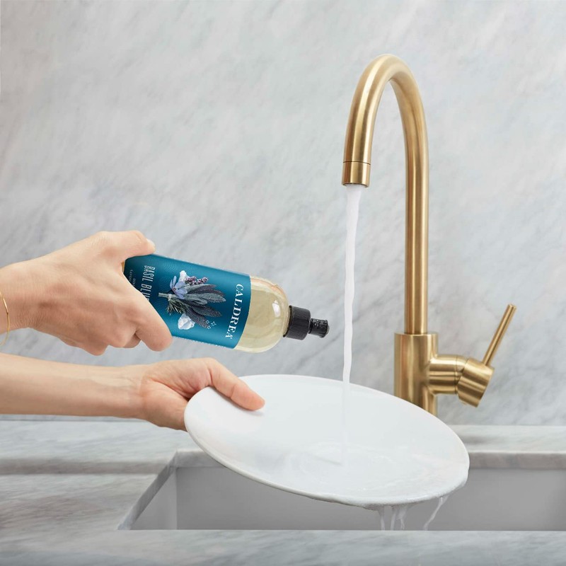 Caldrea Dish Soap, Biodegradable Dishwashing Liquid made with Soap Bark