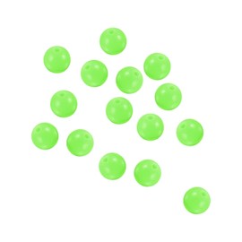 PATIKIL 12mm Glow Fishing Beads, 100Pcs Plastic Round Rubber Luminous Fishing Bait Eggs Rig Bead Tackle Lures Accessories with Storage Box, Green