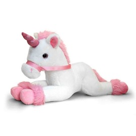 Keel Toys SF1719-W Unicorns KEEL Soft Toys 35cm SF1719, Pink/White
