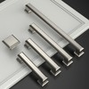 Amerdeco 6 Pack Brushed Satin Nickel Cabinet Pulls 5 Inch(128mm)