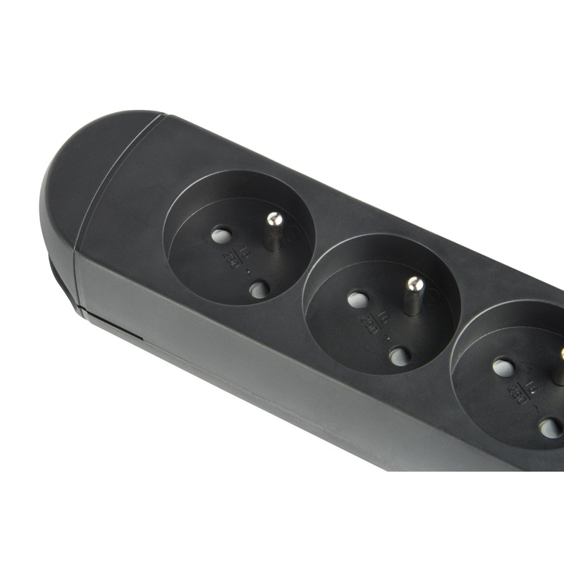Electraline 32057 Power Strip 4 French Sockets with Cable Reel