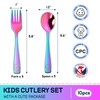 VITEVER 10 Pack Toddler Utensils, Stainless Steel Rainbow Silverware Set