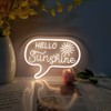 DIVATLA Unique Hello Sunshine Neon Sign with 3D Art, Powed