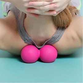 Cervical spine peanut ball manual therapy ball neck massage lower back massage spinal muscles latissimus dorsi portable chest calf abs belly / 경추 땅콩볼 도수치료볼 목 마사지 허리 안마 척추근육 광배근 휴대용 가슴 종아리 복근 배