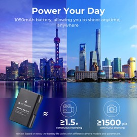 K&F Concept EN-EL14 Battery and Charger for Nikon EN-EL14 Battery, with Dual Charging Slot, Fit for Nikon D3500 D5600 D3200 D3300 D3400 D5500 Coolpix P7800 P7700 P7200 P7100 P7000 (1050mAh*2)