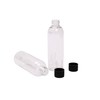 SEB Enterprises 100ml Travel Bottles with Black Screw Lids Pack