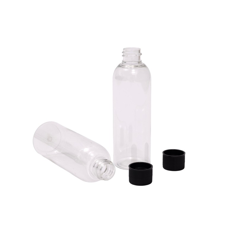 SEB Enterprises 100ml Travel Bottles with Black Screw Lids Pack