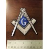 Masons Masonic Silver Blue Iron on Patch 4” Motorcycle -