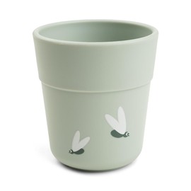 Done by Deer Foodie Mini Drinking Cup Croco Green - The Children's Cup is the Ideal Sizes for Small Hands, Diameter 6.5 x Height 7 cm - Plastic Cup Made of 100% Food Grade PP (135 ml)