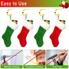 Christmas Stocking Holder, 4 Pcs Stocking Hangers for Fireplace, Metal