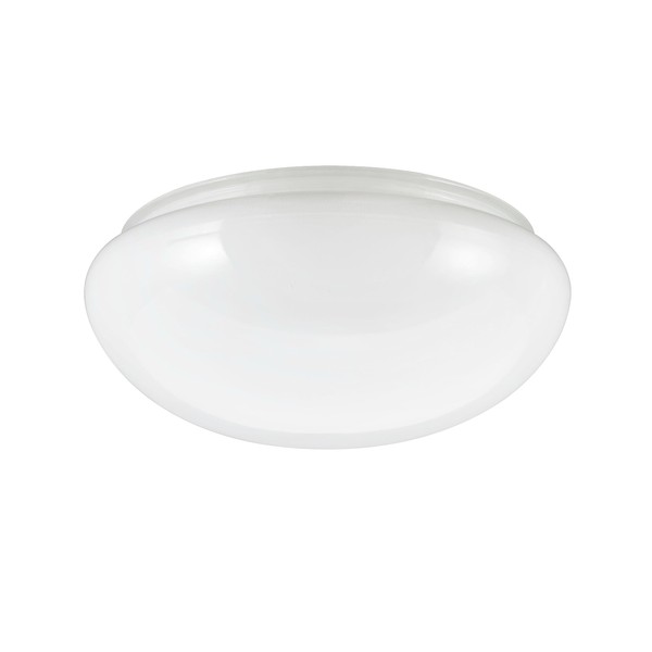 Aspen Creative 23608-01, 10" White Opal Mushroom Glass Shade For Ceiling Fixture, 10" Dia x 4" H/Fitter 9-3/4"