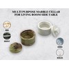 OceanicX Premium Marble Salt Cellar with Lid 2 Pack |