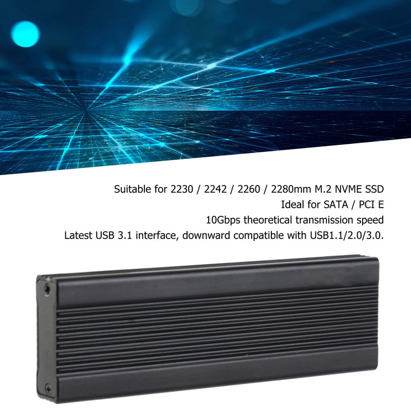 SATA M.2 Enclosure USB3.1 10Gbps Ultrathin Aluminium Alloy Plug and