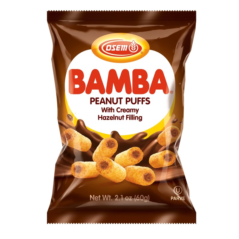 Osem Bamba Hazelnut Cream Peanut Butter Snacks All Natural Corn