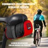Bolsa Impermeable Asiento Trasera Bicicleta (Negro con Rojo)