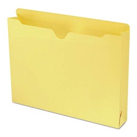 Smead File Jackets, Reinforced Double-Ply Tab, Letter, 11 Point Stock, Yellow, 100 Per Box (75511)