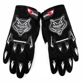 Adult Black Gloves Motorcycle Full Finger Gloves for MX Motorbike Motocross BMX MTB Sport Outdoor Winter - Adult Medium