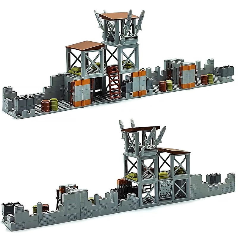 ZHX Military Base Building Brick Set for Army Minifigure War