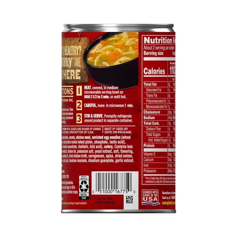 Campbell's 4 Cans Campbell's Chunky Soup Healthy Request Chicken Noodle