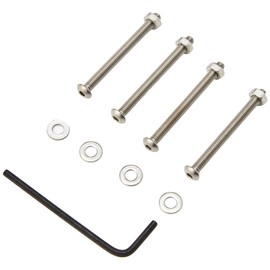 AHC 4mm Socket Button Head Setscrews (4 Pack) M4 x 45mm A2 Stainless Steel Socket Allen Key Dome Head Bolt Free Allen Key, Nuts and Washers