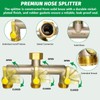 Garden Hose Splitter, Water Hose Splitter 3 Way Heavy Duty