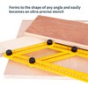 POWERTEC Multi Angle Measuring Ruler for Woodworking, Crafting, Construction, Flooring