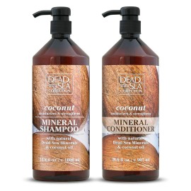 Dead Sea 2 PACK DEAD SEA  SHAMPOO & CONDITIONER WITH DEAD SEA MINERALS & COCONUT OIL