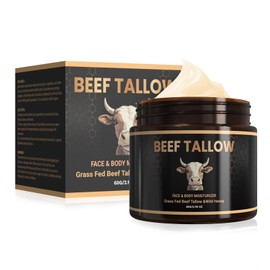 Gheecry Beef Tallow for Skin, Facial Tallow Honey Balm,Tallow Face Moisturizer Natural Organic Tallow Balm for Hydrating, Organic Face Cream, Body Lotion